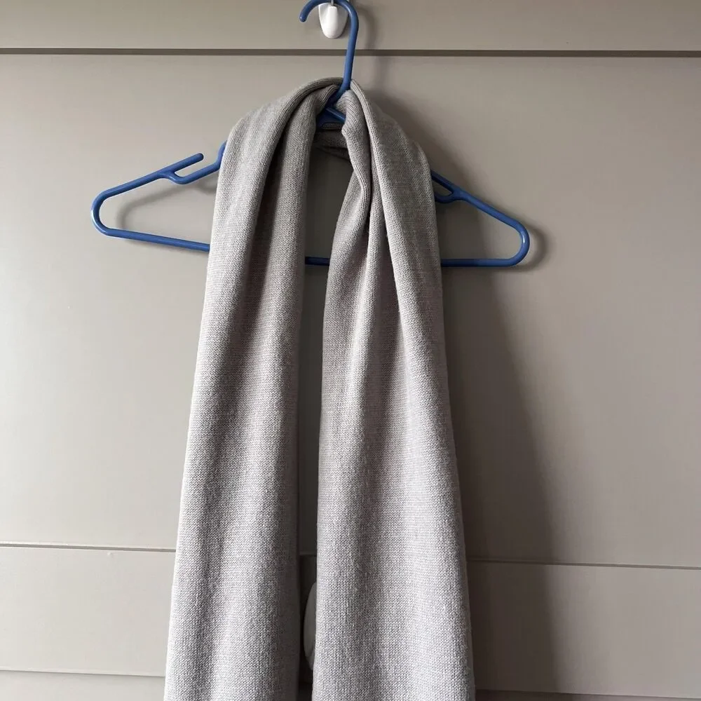 Parfois Scarf Womens 40x200cm Gray Acrylic‎ Knit Winter Long Soft Wrap Shawl